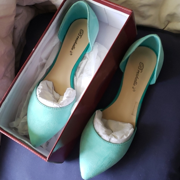 Mint Green Dressy Flats - Picture 2 of 6